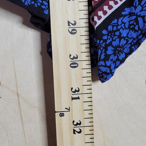 Forever 21 Black Floral Boho Lined Bell Sleeves Romper Women Size S - Picture 8 of 11